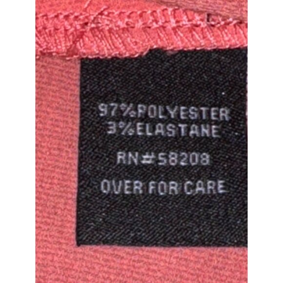 L. Hansen Coral Ruffle Sleeve Tunic Blouse Womens Large 97% Polyester 3% Elastan - Picture 3 of 10